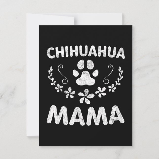 Tarjeta Pequeña Chihuahua Mama (Anverso)