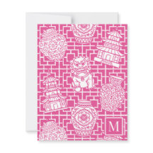 Chinoiserie Pagoda – Hot Pink Preppy Asian Garden
