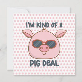 Tarjeta Pequeña Chiste de cerdo divertido 
