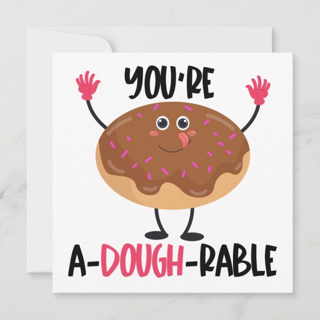 Tarjeta Pequeña Chiste de Donut Divertido (Anverso)