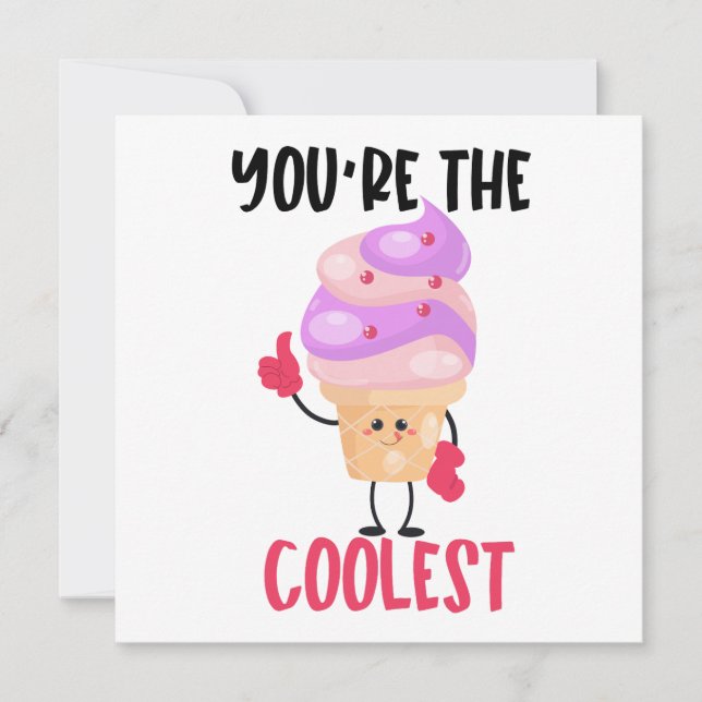 Tarjeta Pequeña Chiste Genial de Helado (Anverso)