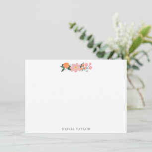 Tarjeta Pequeña Chorro y Floral Rosa Bridal Shower Personalizado
