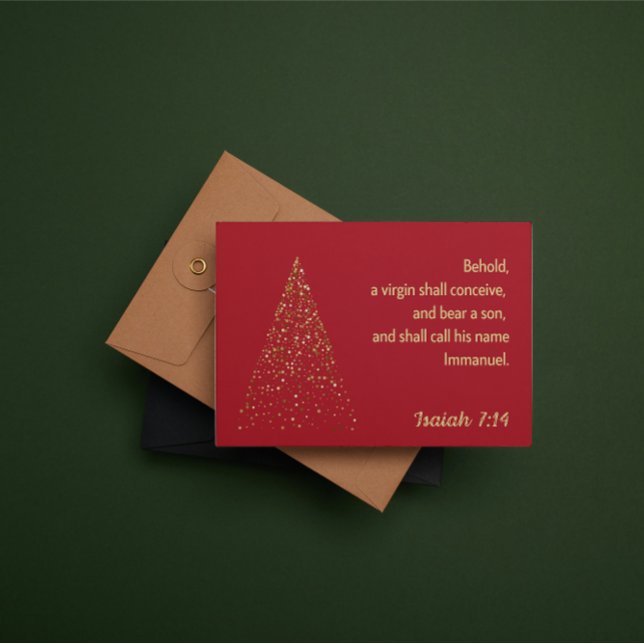 Tarjeta Pequeña Christmas Card: Behold, a virgin shall conceive (Subido por el creador)