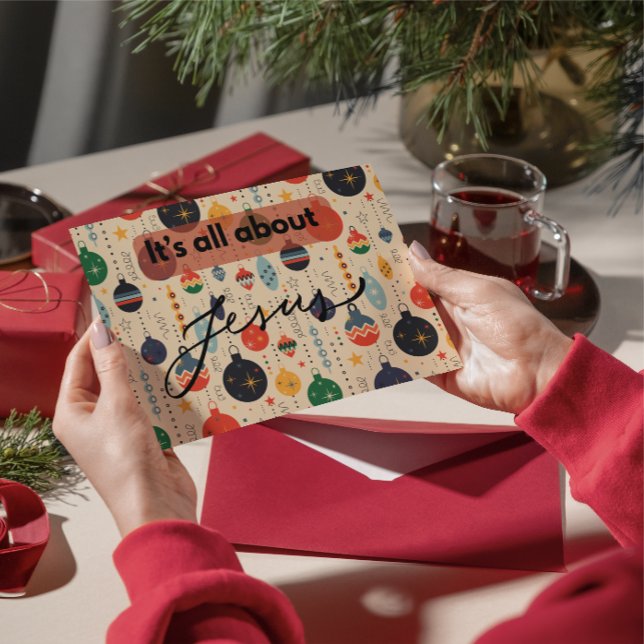 Tarjeta Pequeña Christmas Card: It's all about Jesus (Subido por el creador)