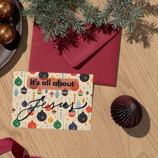 Tarjeta Pequeña Christmas Card: It's all about Jesus (Subido por el creador)