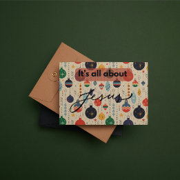 Tarjeta Pequeña Christmas Card: It's all about Jesus