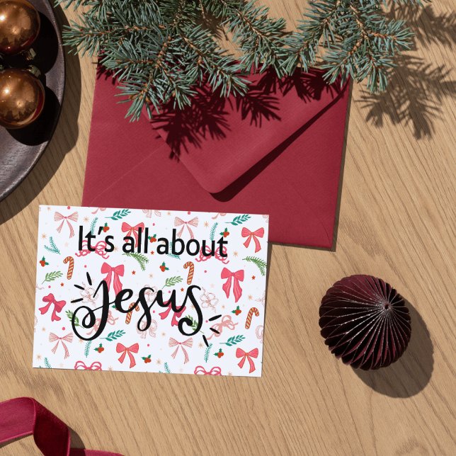 Tarjeta Pequeña Christmas Christian Card: It's all about Jesus (Subido por el creador)
