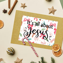 Tarjeta Pequeña Christmas Christian Card: It's all about Jesus