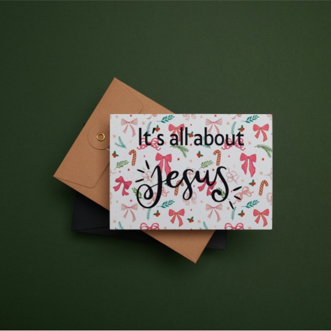 Tarjeta Pequeña Christmas Christian Card: It's all about Jesus (Subido por el creador)