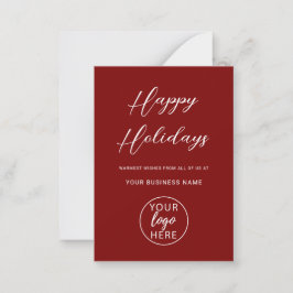 Tarjeta Pequeña Christmas Holiday Company Logo