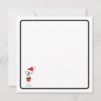 Tarjeta Pequeña Christmas martini note card 