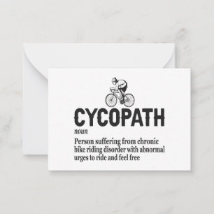 Tarjeta Pequeña Ciclismo divertido para ciclistas y ciclistas