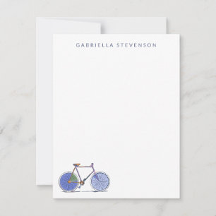 Tarjeta Pequeña Ciclismo en bicicleta Minimalista personalizado de