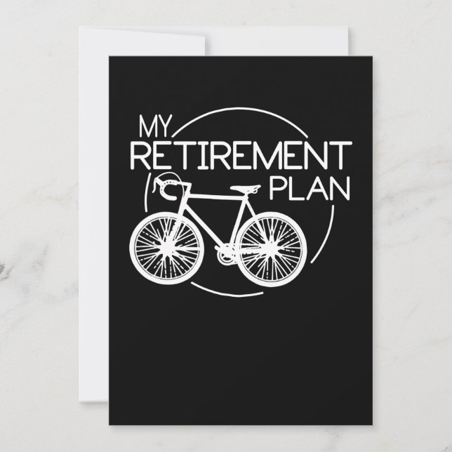Tarjeta Pequeña Ciclismo en bicicleta sobre mi plan de retiro (Anverso)