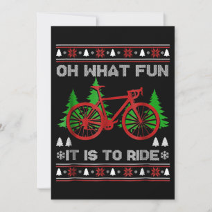 Tarjeta Pequeña Ciclismo Oh Qué Diversión Jersey Feo De Navidad