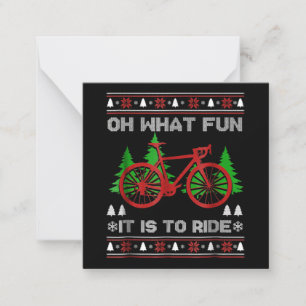 Tarjeta Pequeña Ciclismo Oh Qué Diversión Jersey Navideño Feo De B