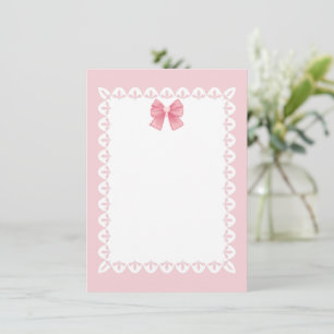 Tarjeta Pequeña Cinta Rosa Elegante - Gracias, Regalo de Escritori