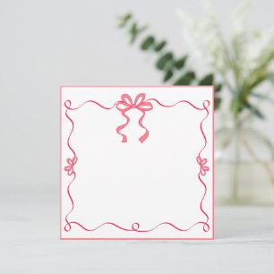 Tarjeta Pequeña Cinta Rosa Elegante Te Lo Agradezco, Regalo de Esc