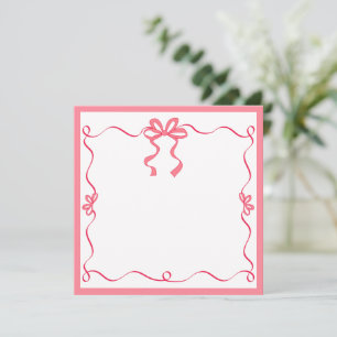 Tarjeta Pequeña Cinta Rosa Elegante Te Lo Agradezco, Regalo de Esc