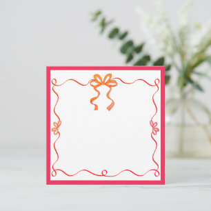 Tarjeta Pequeña Cinta Rosa Elegante Te Lo Agradezco, Regalo de Esc