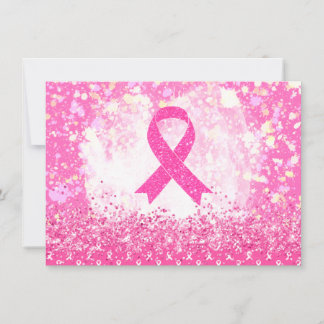 Tarjeta Pequeña Cinta rosa para la toma de conciencia sobre el cán
