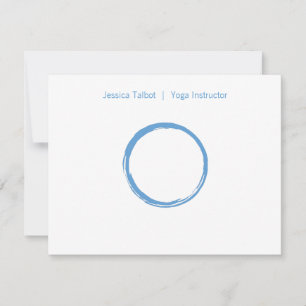 Tarjeta Pequeña CÍRCULO ZEN en Notecard plano SKY AZUL