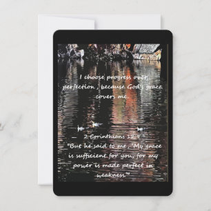 Tarjeta Pequeña Cita de afirmación cristiana y biblia correspondie