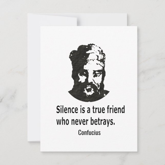 Tarjeta Pequeña Cita De Confucio (Anverso)