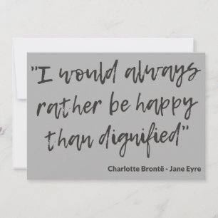 Tarjeta Pequeña Cita de Jane Eyre I