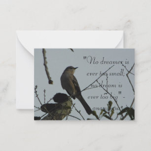 Tarjeta Pequeña Cita de pájaro de burla del norte Clearwater Flori