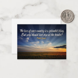 Tarjeta Pequeña Cita Inspiradora "Amor sin fronteras"