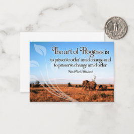 Tarjeta Pequeña Cita Inspiradora de Alfred North Whitehead