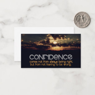 Tarjeta Pequeña Cita Inspiradora de "confianza"