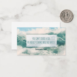Tarjeta Pequeña Cita Inspiradora de "Cross a sea"