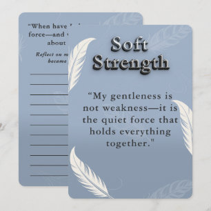 Tarjeta Pequeña Cita Inspiradora de fuerza suave personalizada