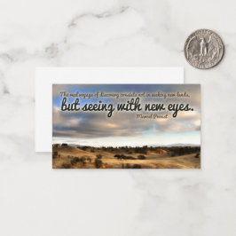 Tarjeta Pequeña Cita Inspiradora de Marcel Proust "Nuevos ojos"
