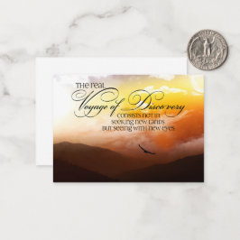 Tarjeta Pequeña Cita Inspiradora de Marcel Proust "Nuevos ojos"