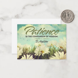 Tarjeta Pequeña Cita Inspiradora de San Agustín "Paciencia"