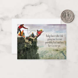 Tarjeta Pequeña Cita Inspiradora de T.S. Eliot "Hasta dónde"