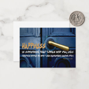 Tarjeta Pequeña Cita Inspiradora del Rosa Wilder Lane "Felicidad"