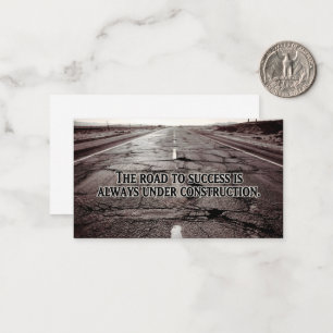 Tarjeta Pequeña Cita Inspiradora "El camino al éxito"