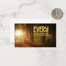 Tarjeta Pequeña Cita Inspiradora "Grandes logros"