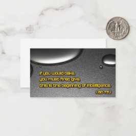 Tarjeta Pequeña Cita Inspiradora lao zu "Inteligencia"