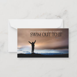 Tarjeta Pequeña Cita Inspiradora "No esperes a tu barco"