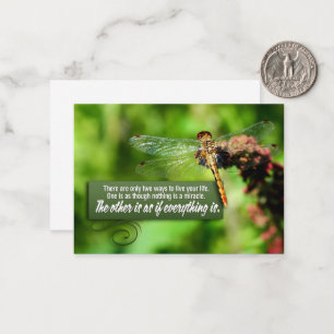 Tarjeta Pequeña Cita Inspiradora "Todo es un milagro"