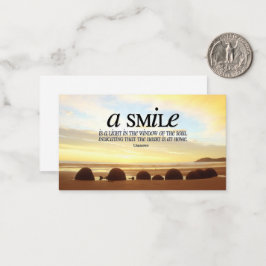 Tarjeta Pequeña Cita Inspiradora "Una sonrisa es una luz"
