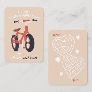 Tarjeta Pequeña Clase de bicicleta para niños Wheel-y Awesome en e