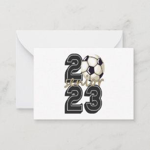 Tarjeta Pequeña Clase De Regalo De Graduación De Fútbol Superior D