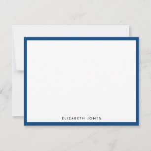 Tarjeta Pequeña Clásica Moda azul simple moderna Minimalista