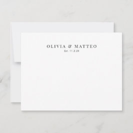 Tarjeta Pequeña Clásico blanco negro moderno